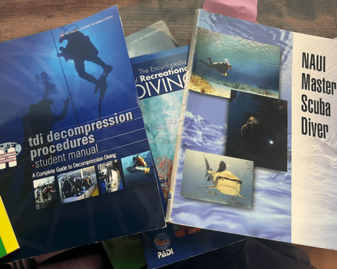 Scuba diving books from different agencies